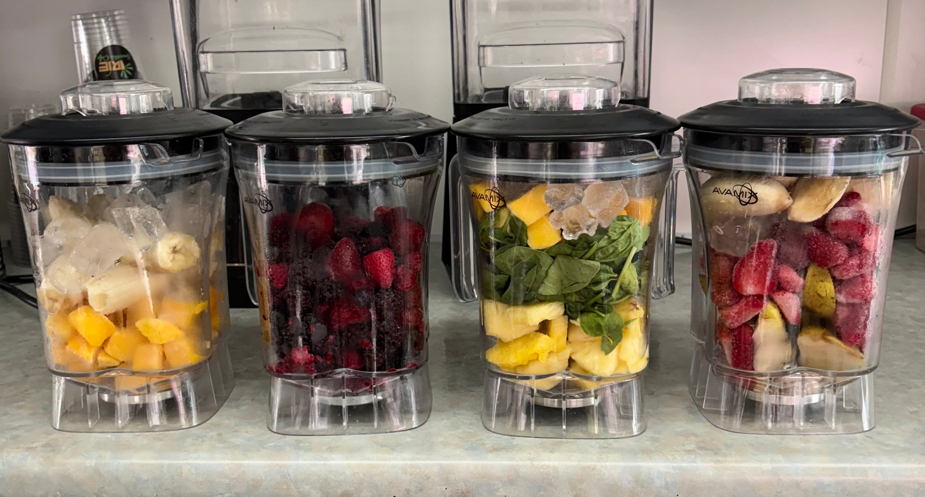 Fresh tropical fruits and natural ingredients